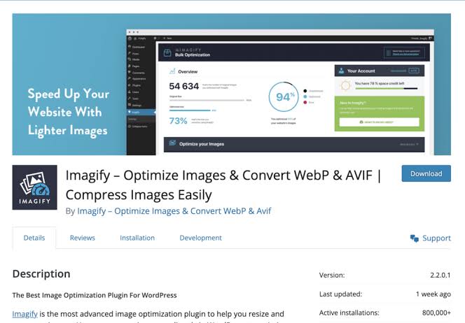 Imagify – Optimize Images & Convert WebP & AVIF | Compress Images Easily