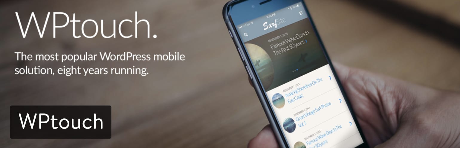 WPtouch WordPress plugin