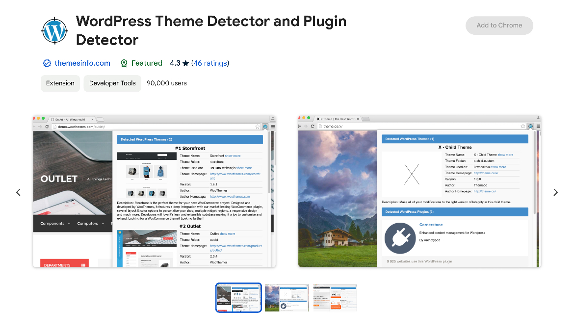 WordPress Theme & Plugin Detector Chrome Extension