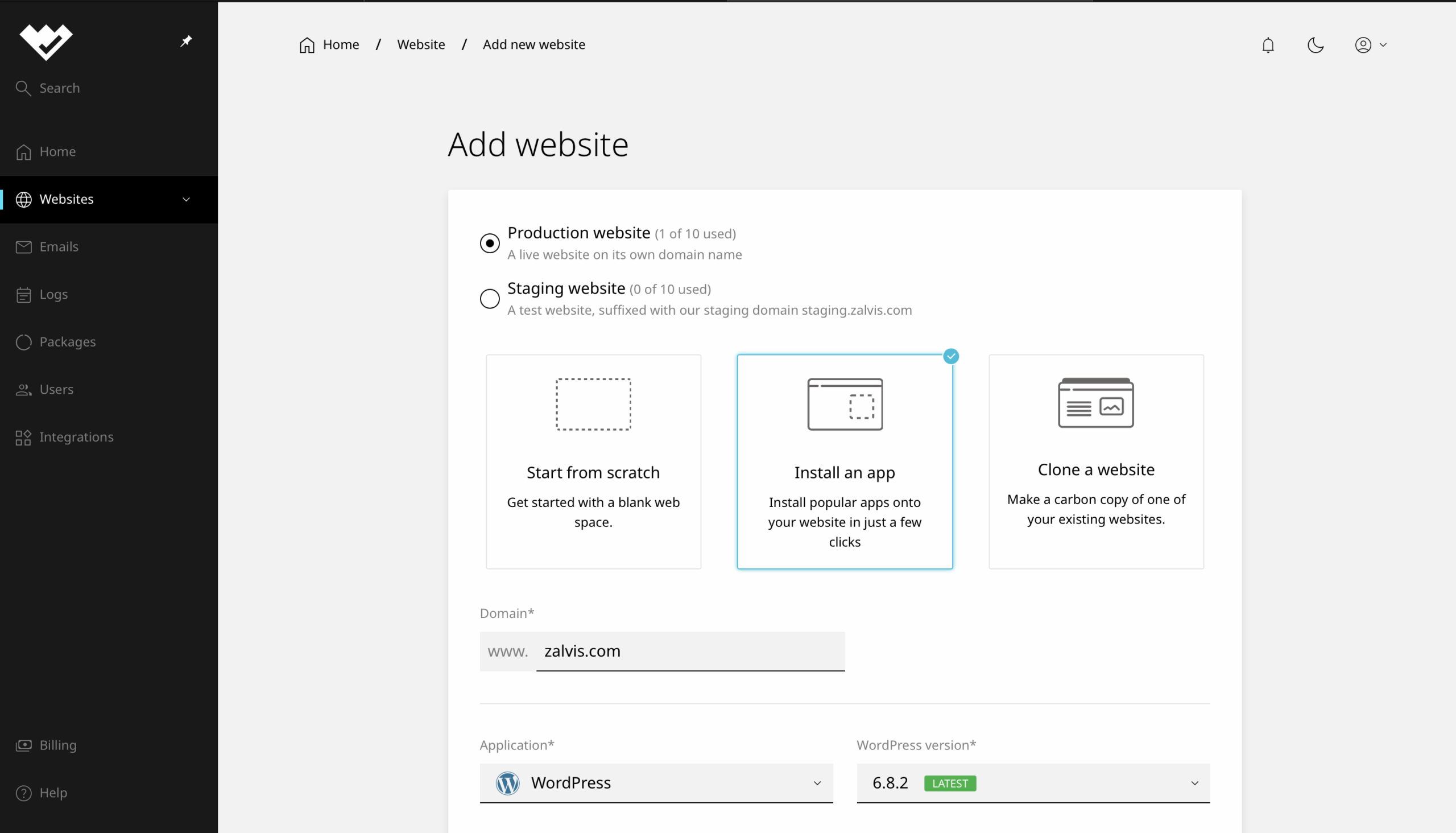 Start a Blog - WordPress Installation