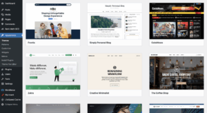 Start a Blog - Adding a New Theme via Appearance > Themes > Add New