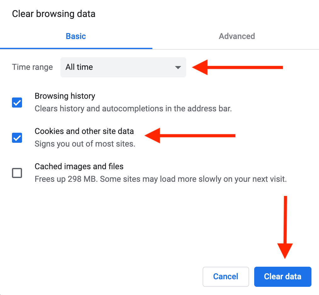 How to clear Cookies in Google Chrome