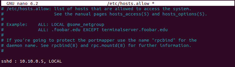 Use TCP Wrappers