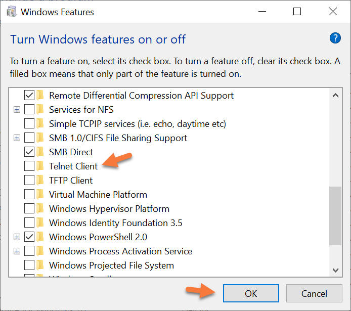 How To Enable Telnet On Windows 10 From The Control Panel