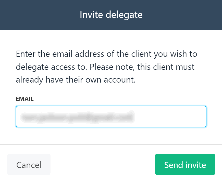 Inviting a delegate